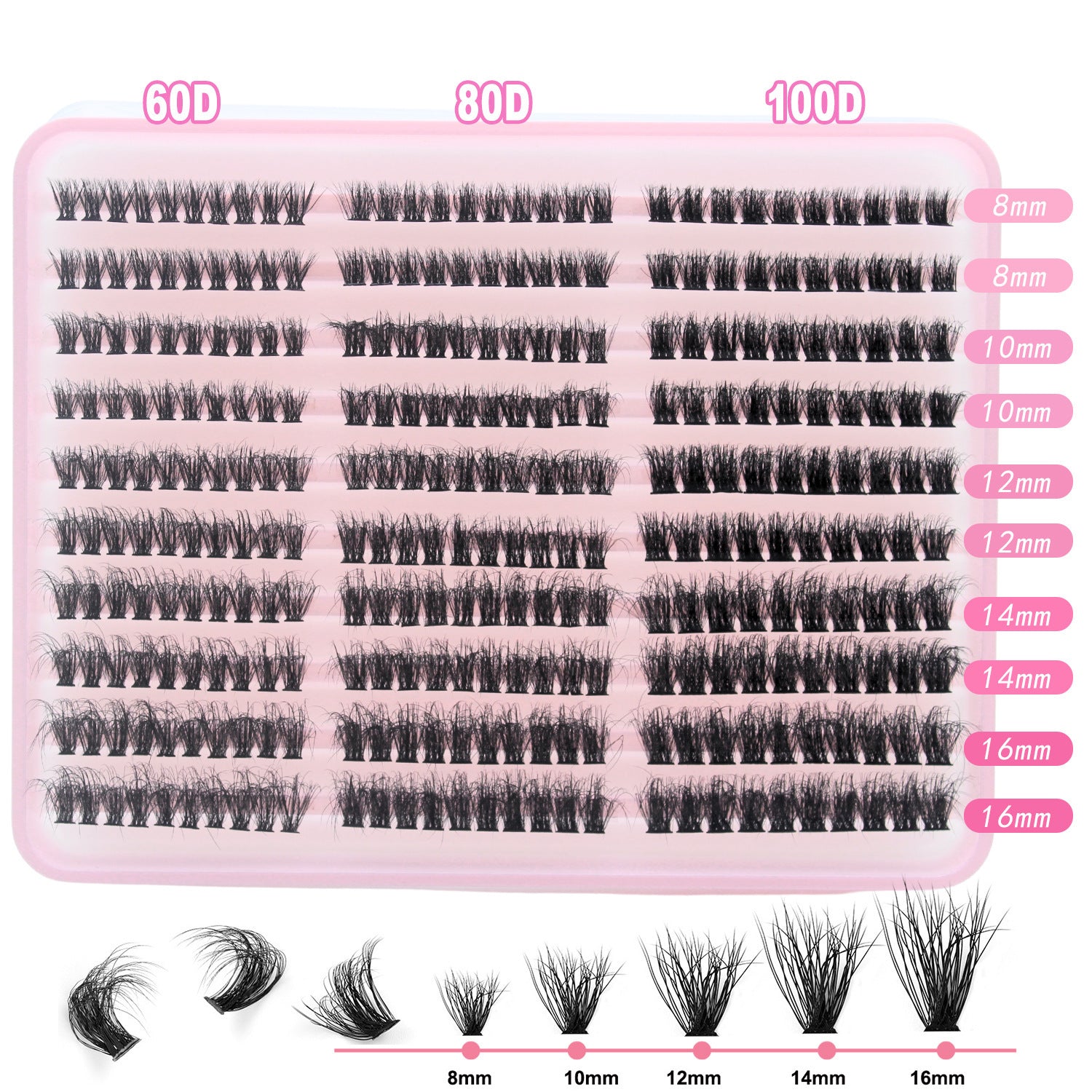 Cluster Eyelashes 8-16mm - LuxxieLashes